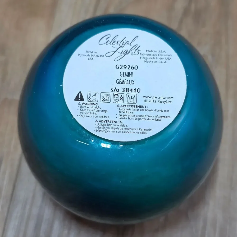 🩵NIB PartyLite Gemini Celestial Lights 7.8oz Scented Candle